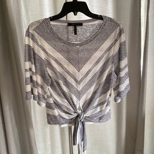 BCBG striped t-shirt with wrap or tie